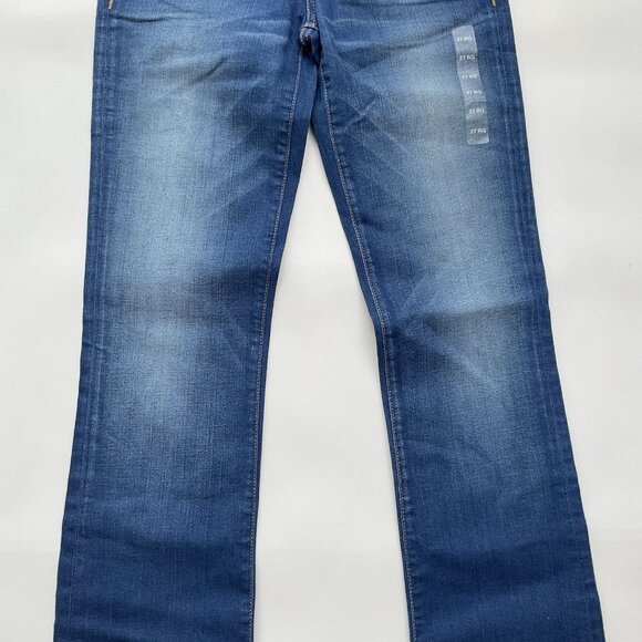 Guess Women’s Low Rise Boot Cut Jeans In Medium Blue Denim Size 27 - Picture 4 of 14